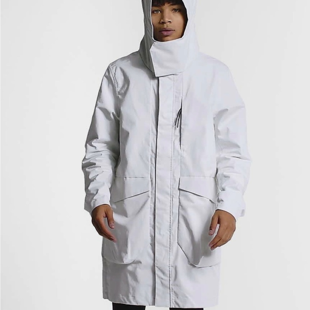 Men's White Hooded Jacket